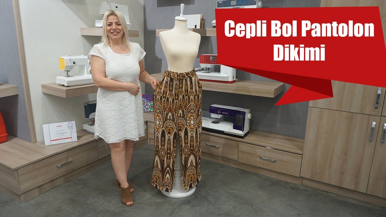 Cepli Bol Pantolon Dikimi