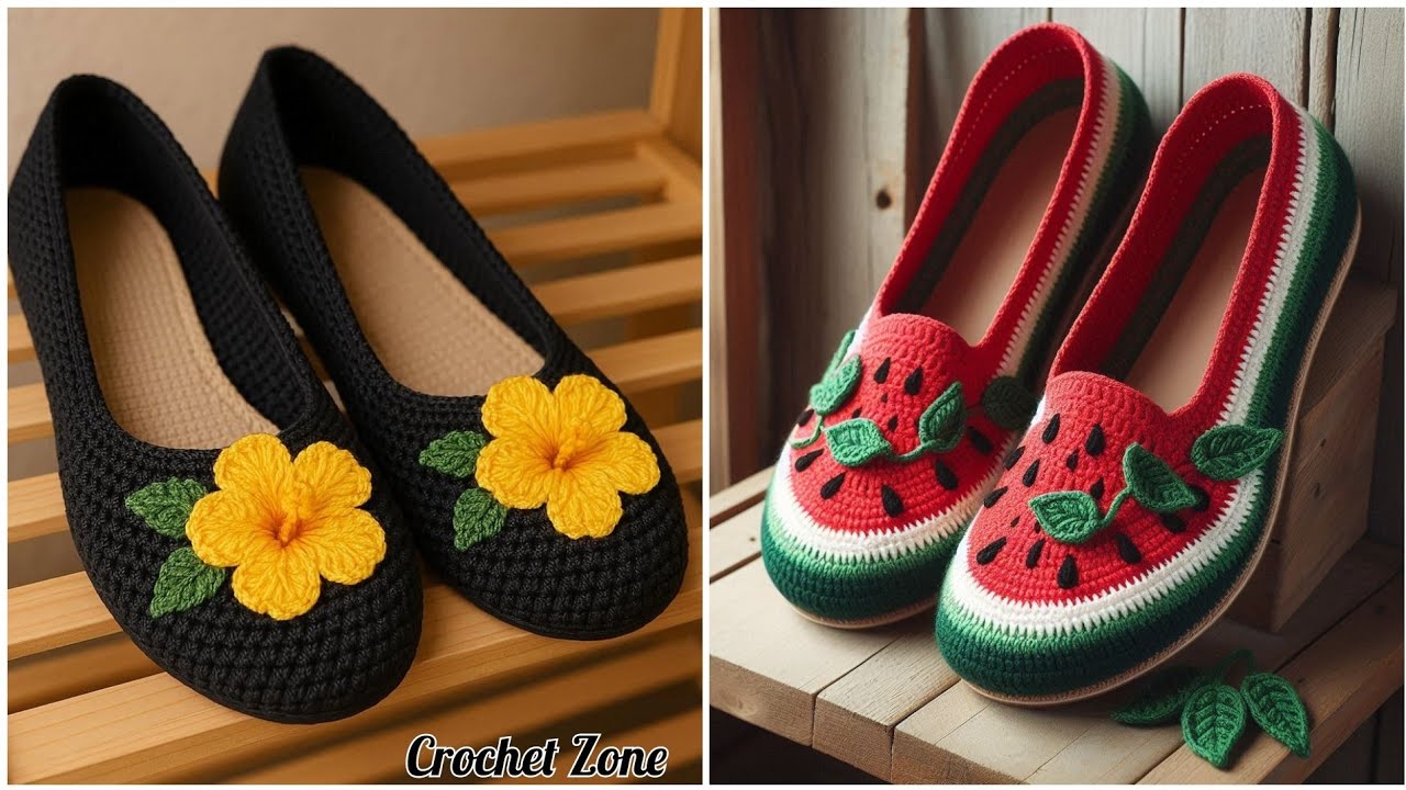 &ldquo;Beautiful Crochet Ladies Shoes Design Ideas