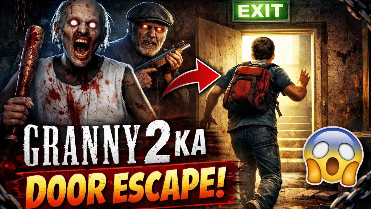 GRANNY 2 ESCAPE THE DOOR IN HARD MODE 🙂