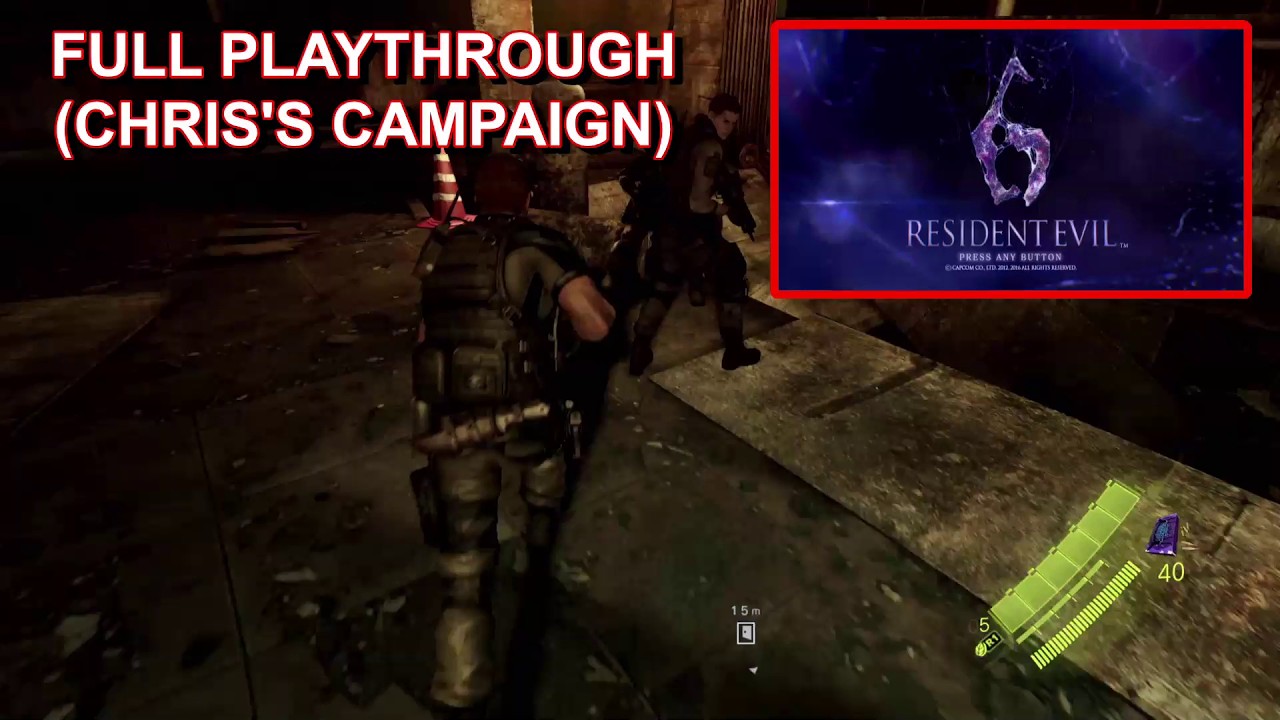 Resident Evil 6 | Chris's Campaign | 1P Chris Redfield COM Piers Nivans | Full Playthrough