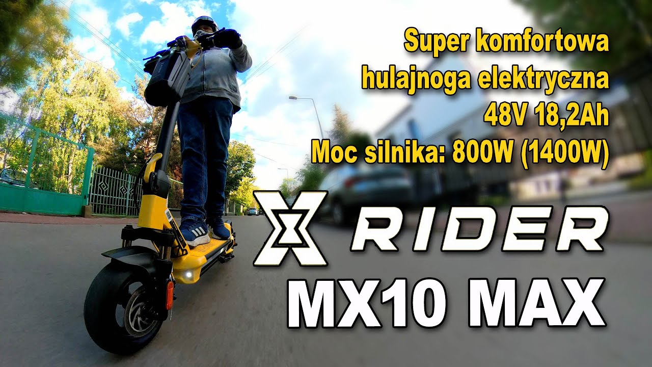 Xrider MX10 max bardzo wygodna miejska hulajnoga elektryczna
