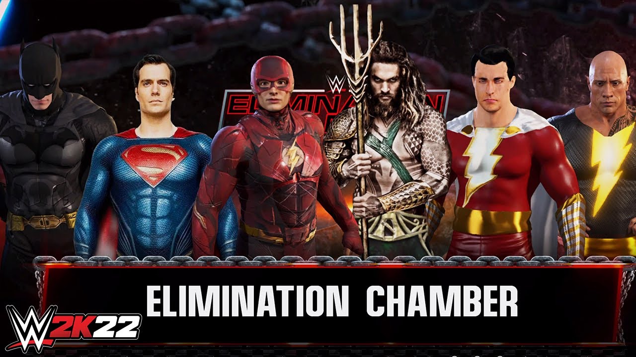 DC Superheros 6-Man Elimination Chamber Match - WWE 2K22 PS5 [4K]