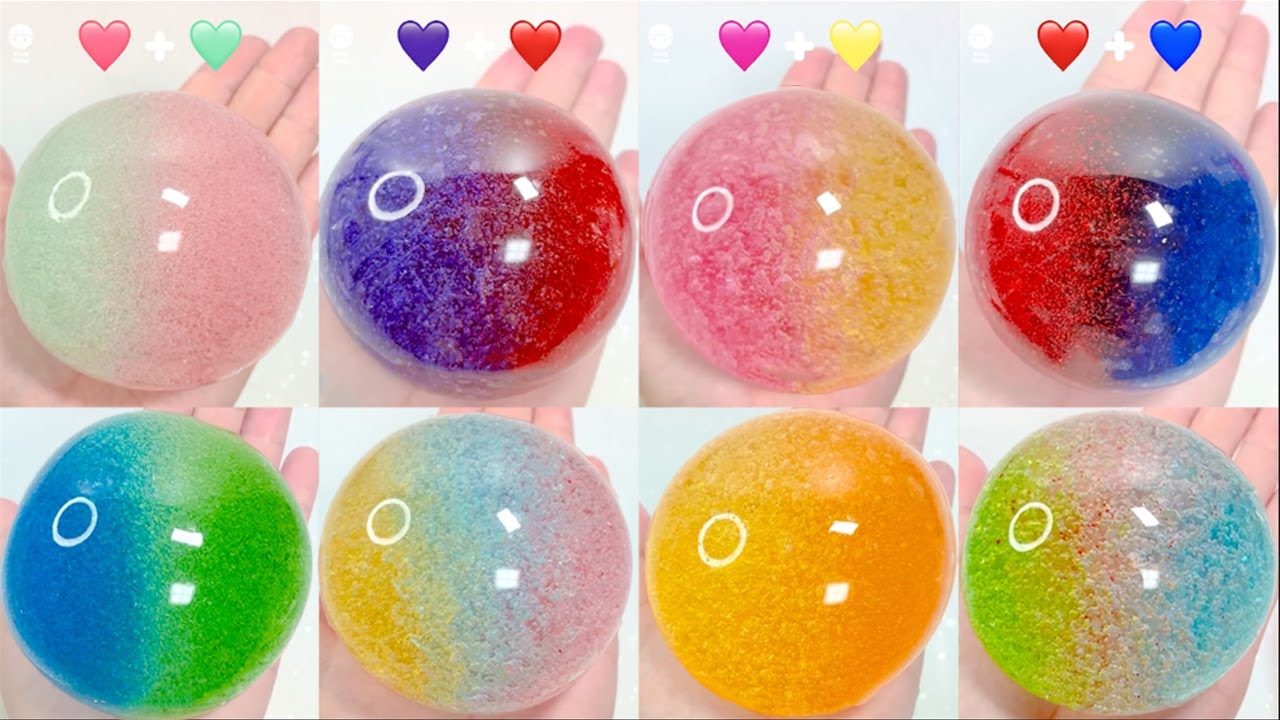 💖💚💜❤💛💙Делаем СКВИШИ SQUISHIES шарик с помощью двустороннего силиконового скотча ASMR🎧