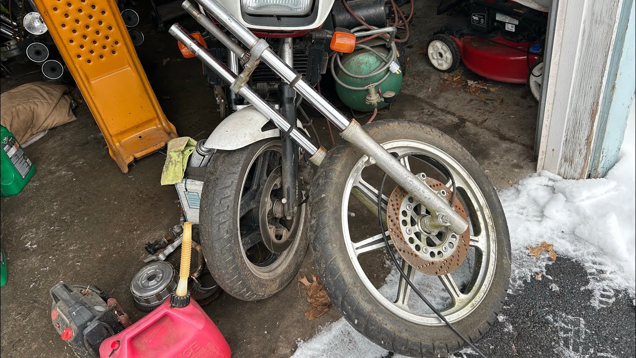 Front End Fork Suspension Tear down Kawasaki Vulcan 500 VN500A 1993 