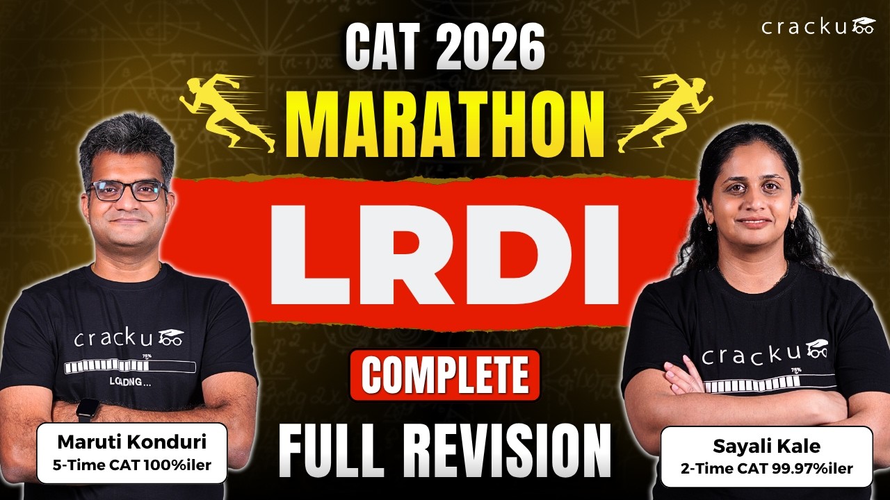 CAT 2026 DILR Mega Marathon | Complete DILR Revision with Maruti Sir & Sayali Ma'am