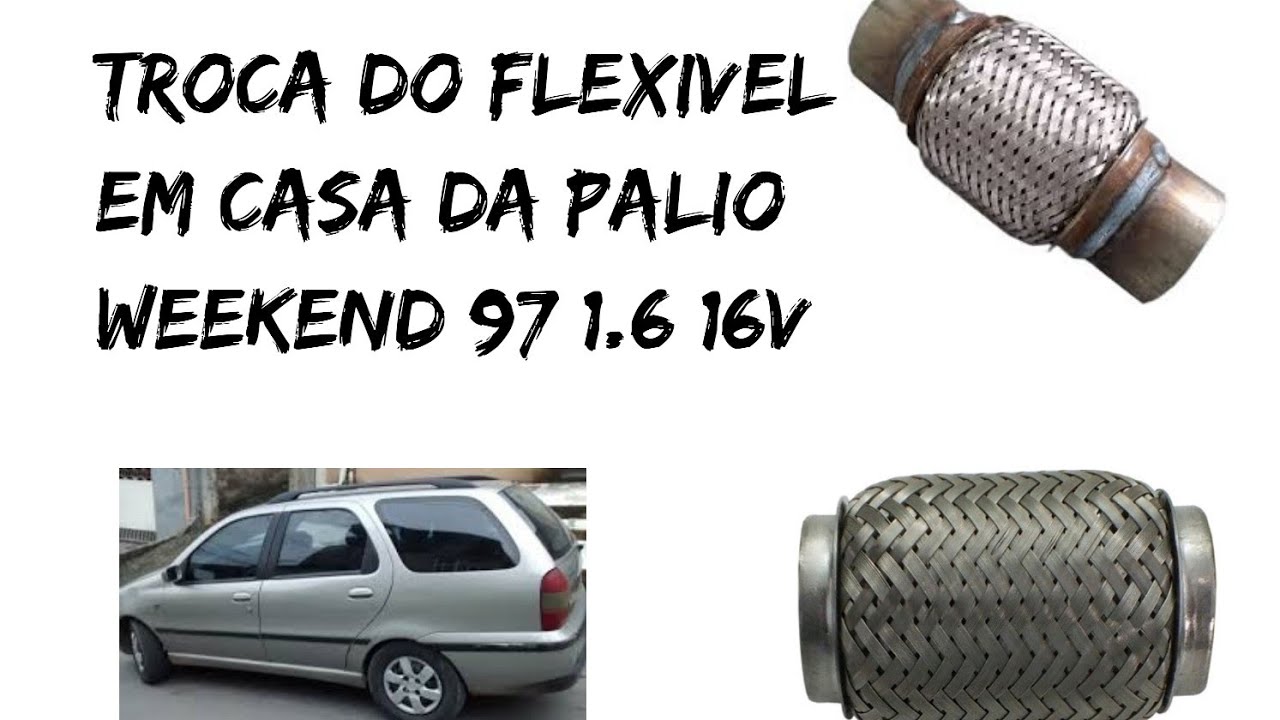 revisão geral palio weekend parte 3 troca do flexivel do escapamento
