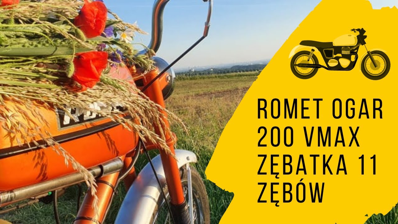 OGIVlog. Romet Ogar 200 V-max. Prędkość maksymalna na zębatce 11z