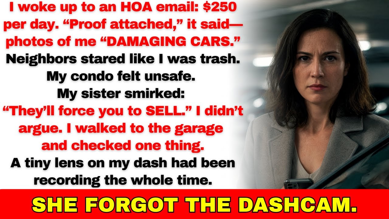 My Sister Fed the HOA Fake Photos of Me “Damaging Cars”—So I’d Lose My Condo… She Missed One Detail…