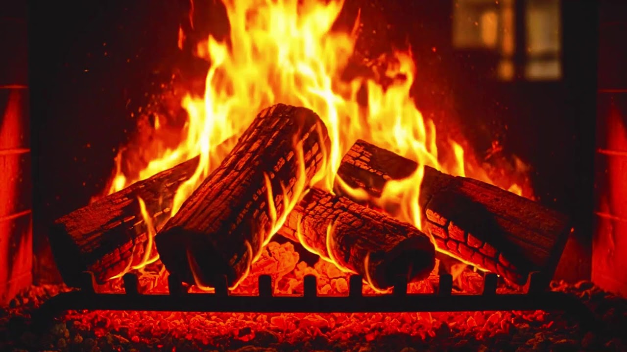 This Cozy Fireplace Will Melt Your Stress Away 🔥 Relaxing Fire Sounds