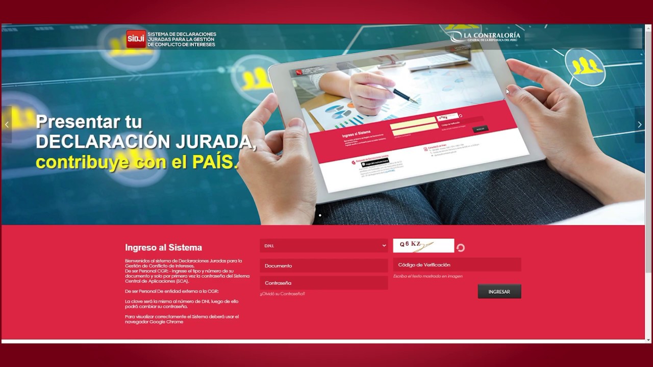 Registro de declaraciones juradas para la gestión de conflicto de intereses