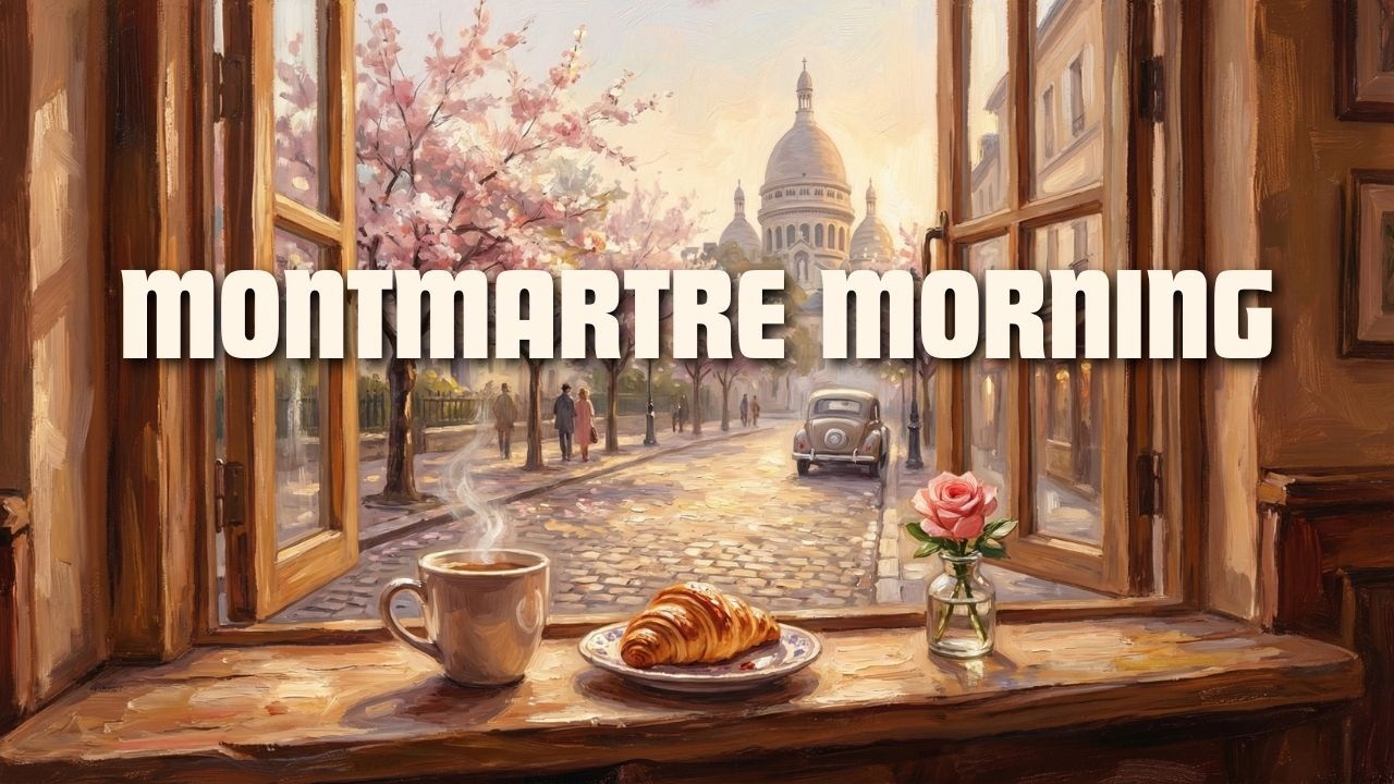 Cozy Montmartre Morning Jazz for Work & Study | 1 Hour of French Café Ambiance ☕