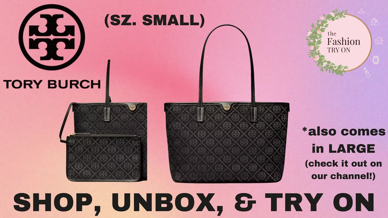Tory Burch's most ELEGANT tote EVER?? | SMALL T Monogram Zip Tote Bag - Black | The Fashion Try On