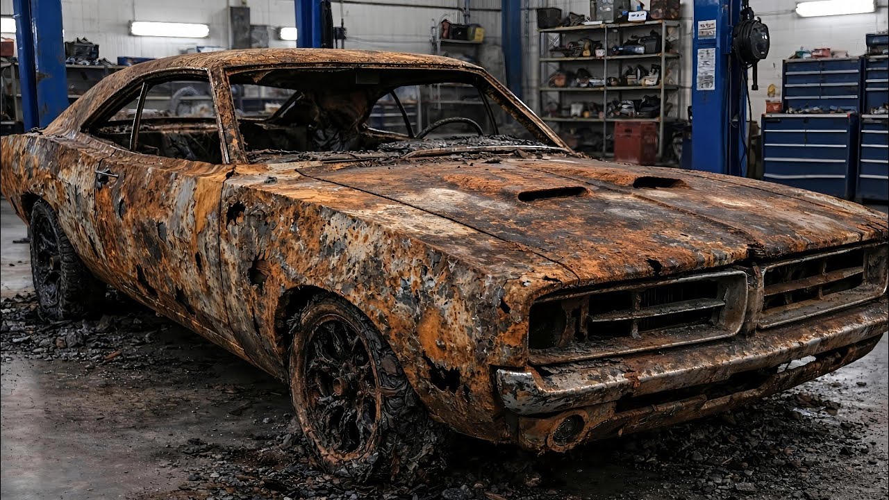 ASMR Car Restoration! Full Restoration 1968 Dodge Charger Black
