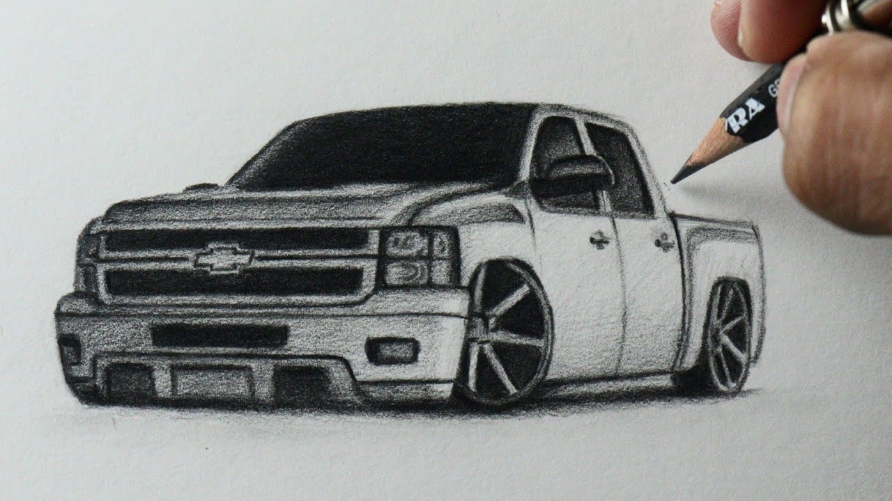 Como desenhar um Carro: Chevrolet Silverado - PASSO A PASSO - narrado