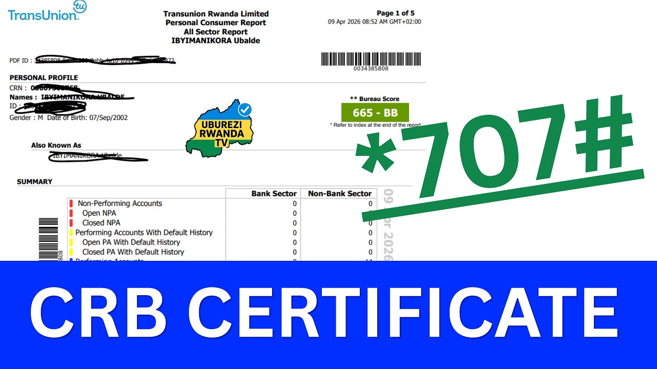 How to Get CRB Clearance Certificate in Rwanda 😳 | Full Tutorial | *707# Explained