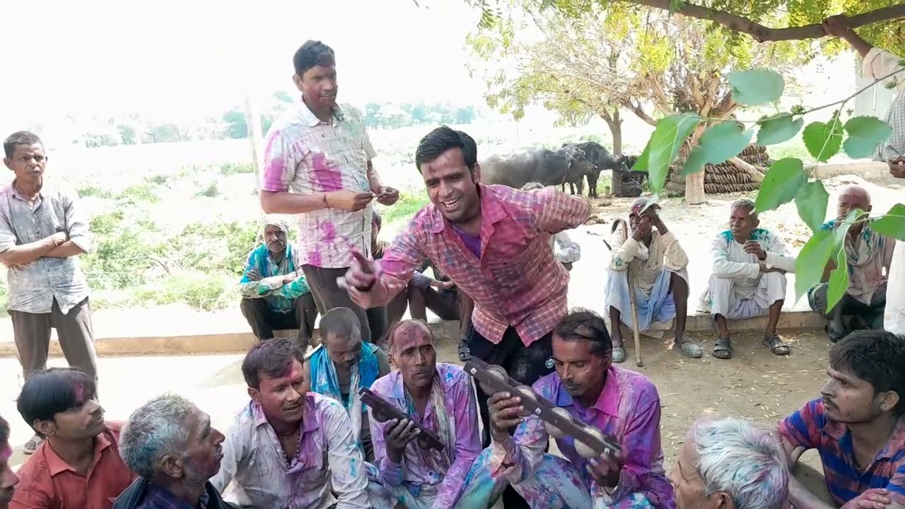 होली चौपाई में अपने गांव के लोगों के बार बार कहने पर सुनाई द्रोपदी वाली महाभारत सम्राट सुबोधशास्त्री