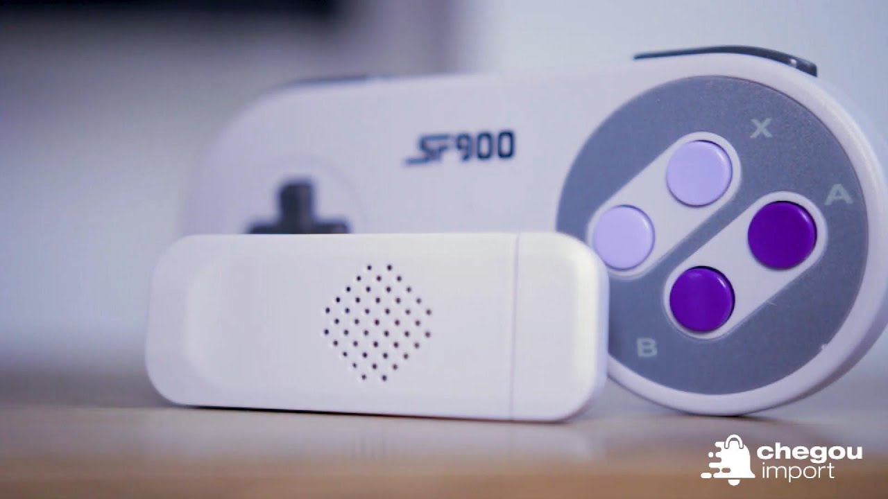 Vídeogame Console SF900 com mais de 4700 Jogos Clássicos e 2 Controles Sem Fio