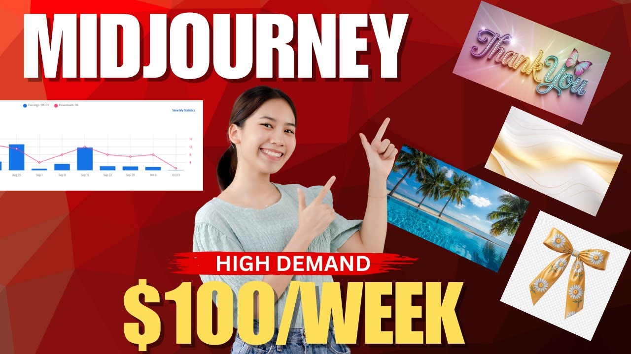 Earn $100/Week Using Midjourney | High Demand AI Art Selling Strategy 2025