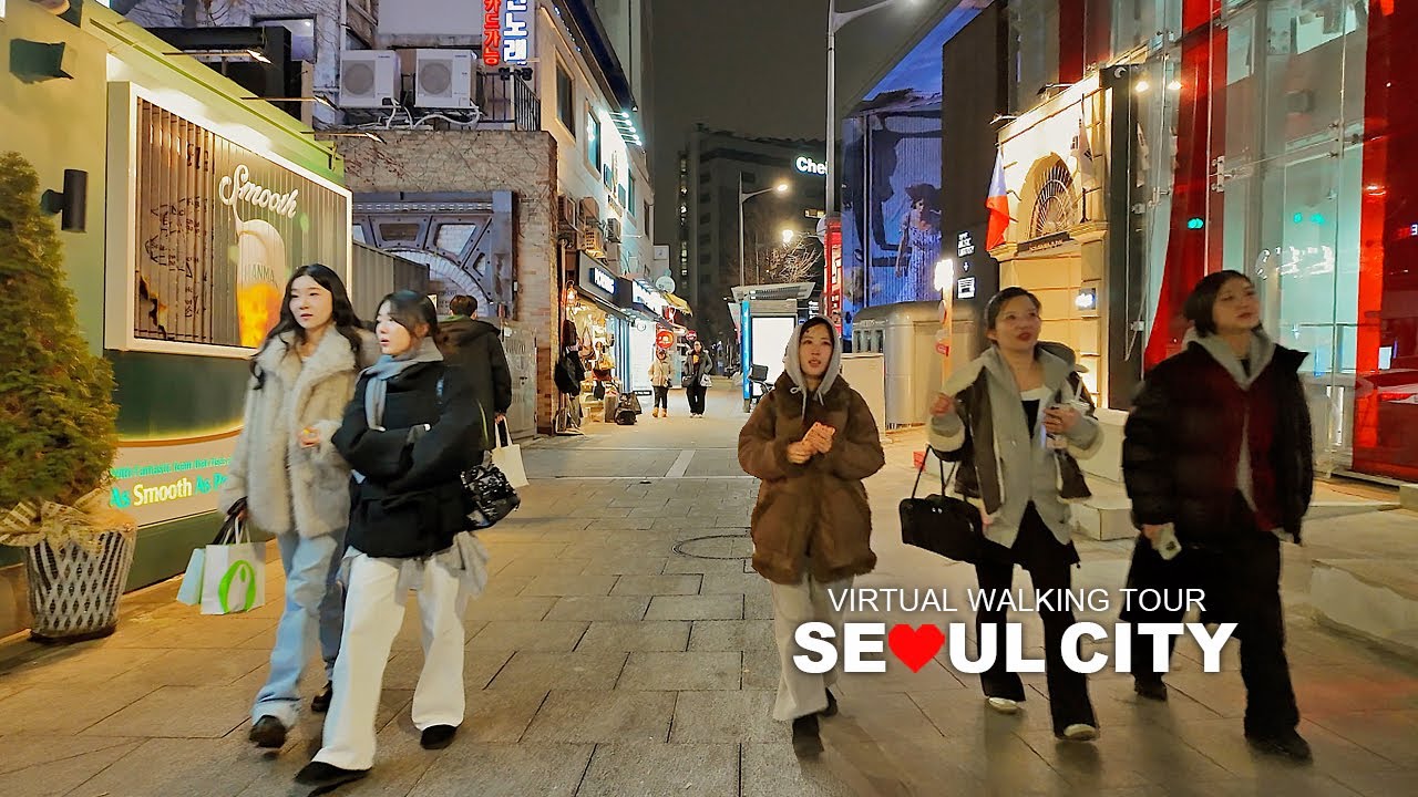 Seoul Evening Walk, Yongsan Itaewon and Hannamdong Street, South Korea, Travel, 4K