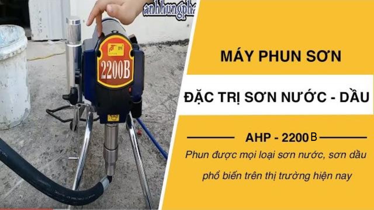 [Máy phun sơn 2200B] Đặc trị mọi loại sơn nước, sơn dầu [Test máy A to Z]