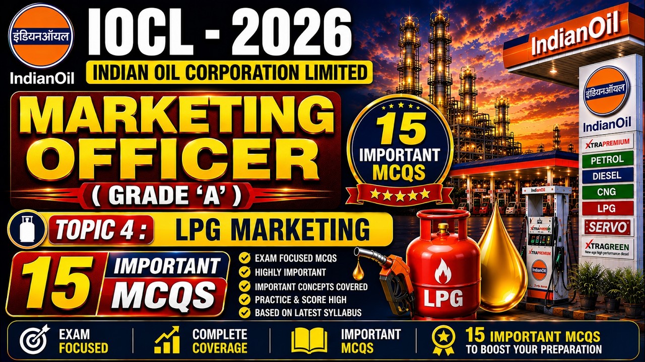 LPG Marketing MCQs | IOCL Recruitment 2026 | IOCL Marketing Officer PDF Notes 2026