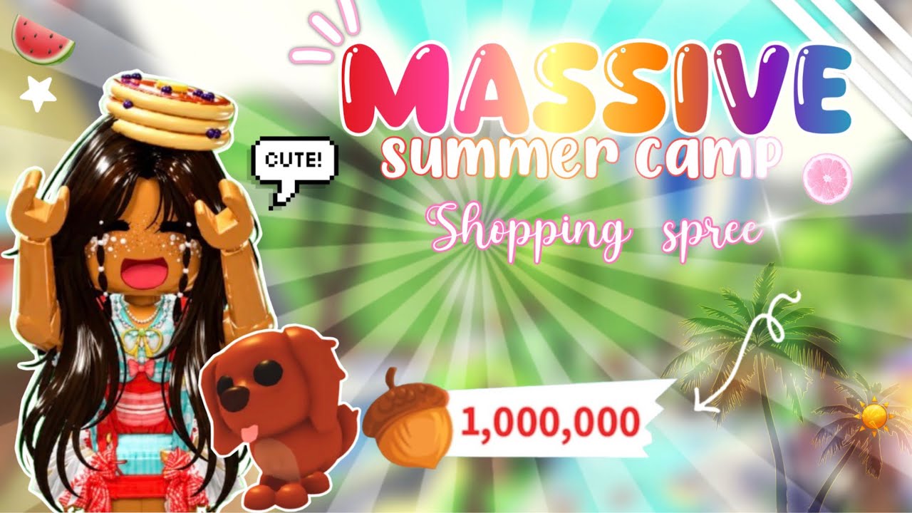 MASSIVE adopt me SUMMERCAMP shopping spree!! (700k)🥳💕 (first video!!)