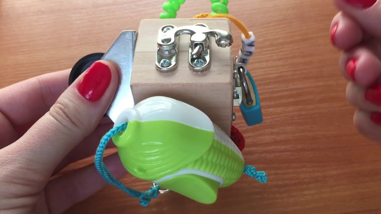 Busy cube Montessori toy Toy for travel Busy toddler toy Mini busy board Бизикуб