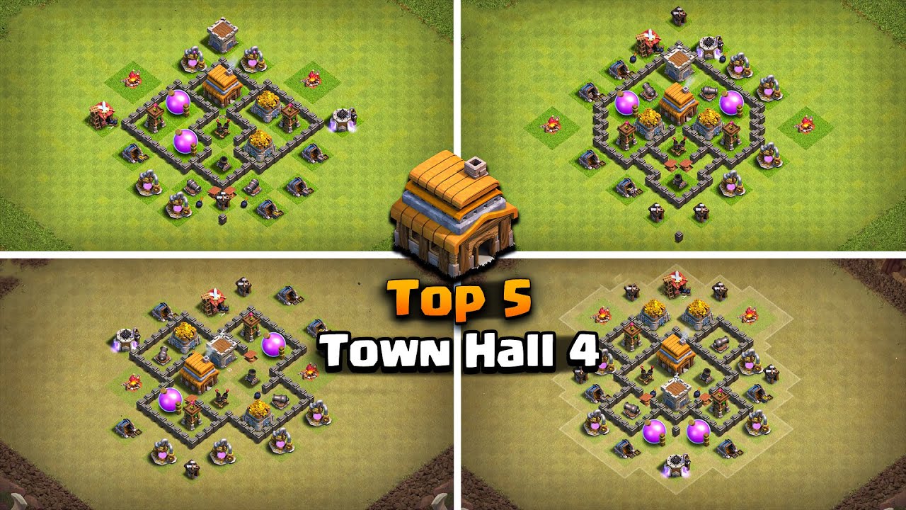 TOP 5! Town Hall 4 TH4 Base Layout + Copy Link 2025 | Clash of Clans
