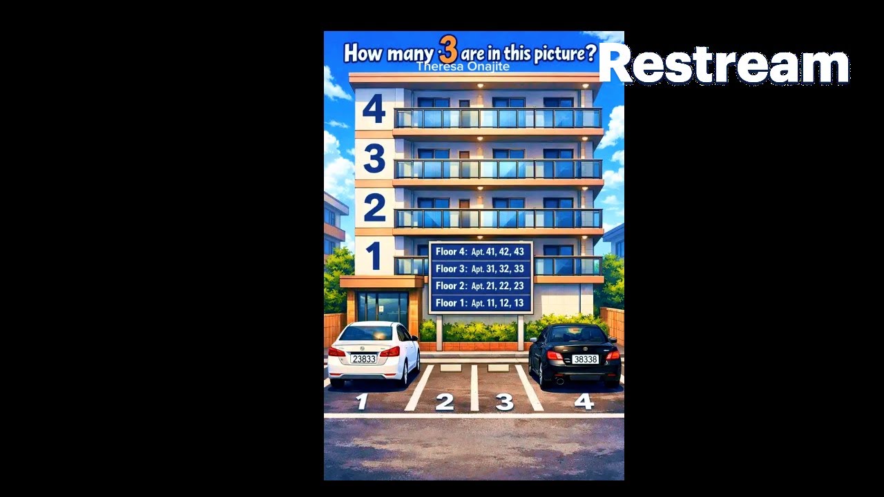 How many 3 are in this image?