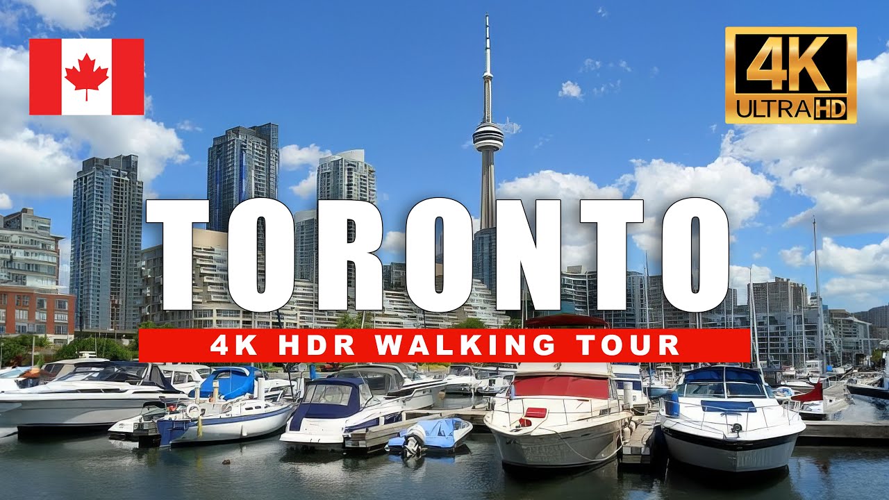 🇨🇦 Summer in Toronto 4K Walking Tour - Downtown Harbourfront Walk | 4K HDR - 60fps