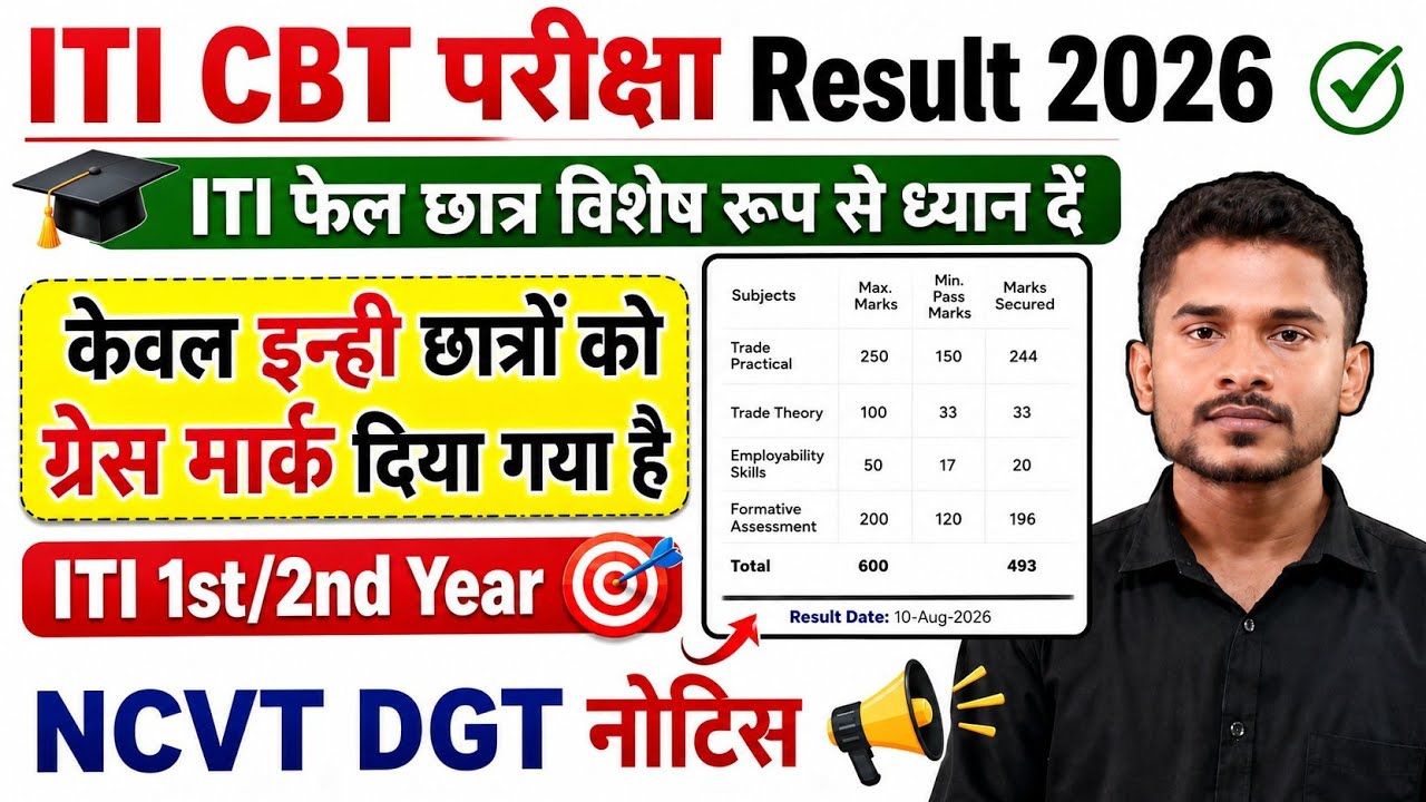 ITI फेल छात्र विशेष रूप से ध्यान दें|ITI CBT परीक्षा 2026|ITI Back Paper कब होगा|ITI Latest News 