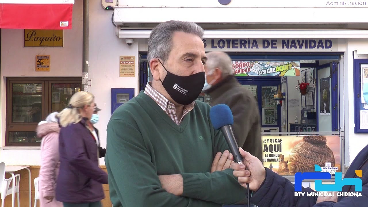 Venta récord de lotería de Navidad en Chipiona. Con Juan Carlos Aparcero