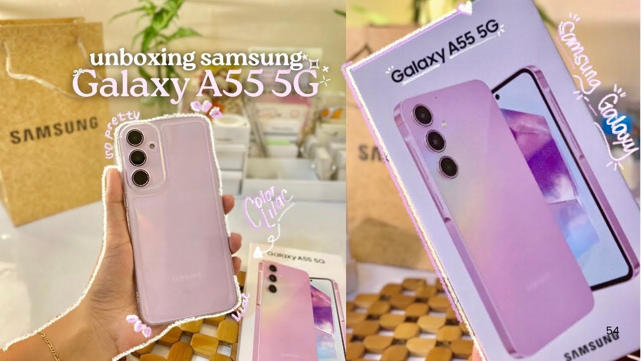 Распаковка Samsung Galaxy A55 5G Lilac 📦| Тестирование и настройка камеры 256 ГБ✨, обзор телефона...