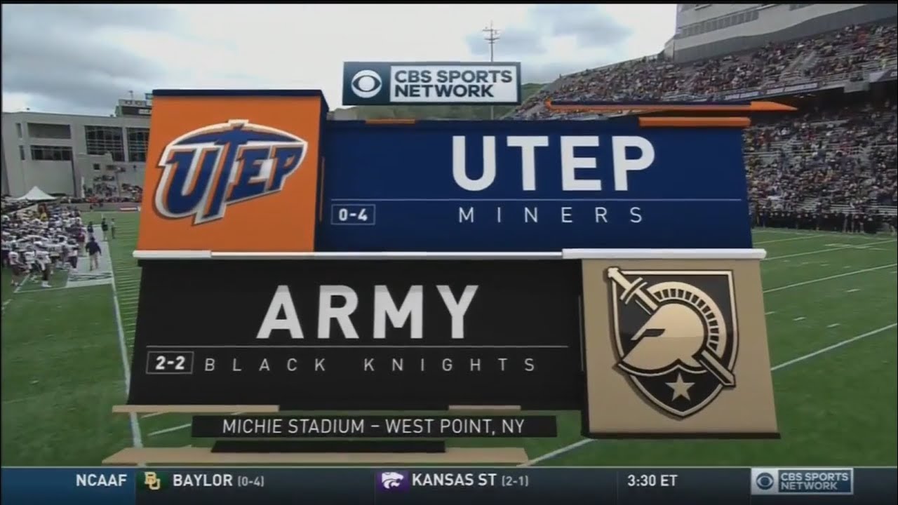 September 30, 2017 - UTEP Miners vs. Army Black Knights Full Football Game 60fps