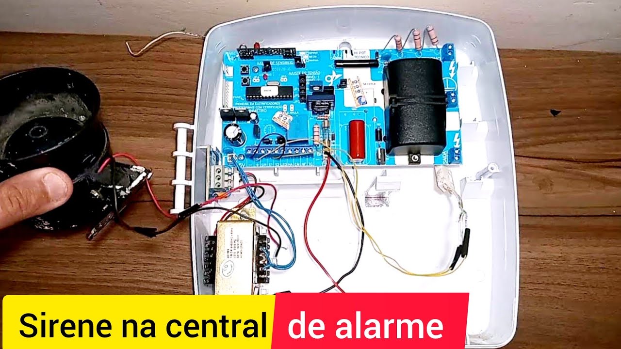 Como ligar sirene a central de alarme geno