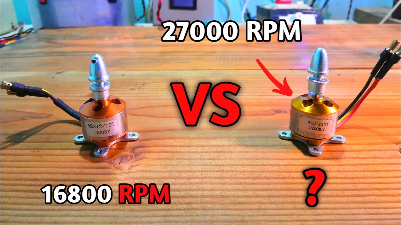 1400KV Blushless Motor VS 2200KV Brushless Motor!!