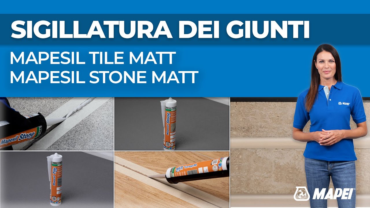 Mapei | Sigillatura dei giunti Mapesil Tile e Stone Matt |  Siliconi neutri resistenti alla muffa