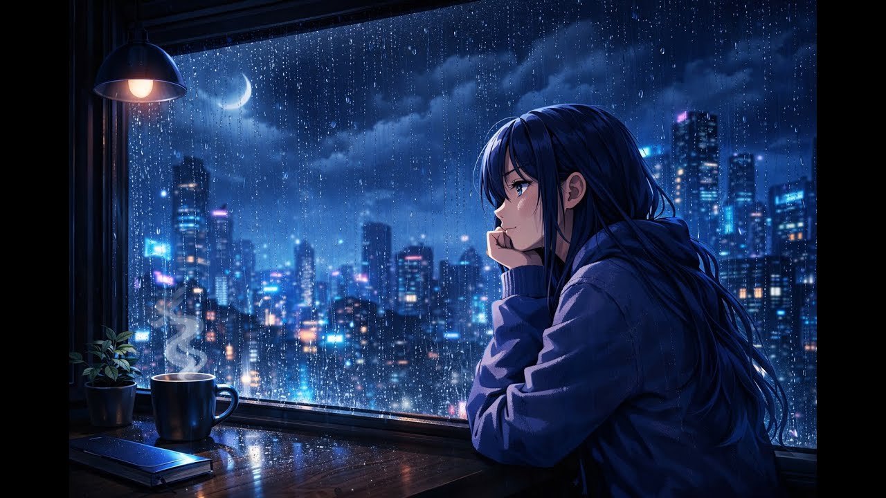 Rain Sounds + Soft Piano | 12 Hours Night Ambience