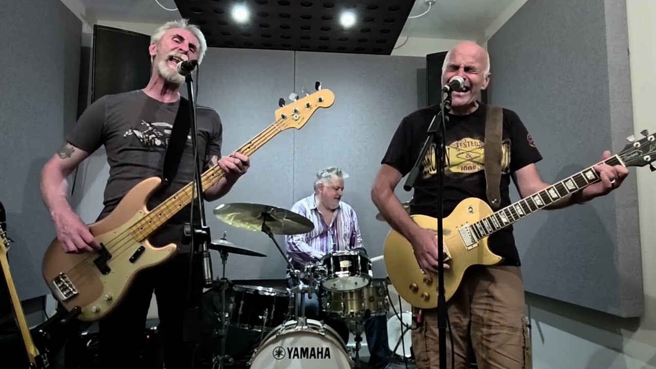 FineLine rehearsing Times Like These at the Hive Rooms, Horley.