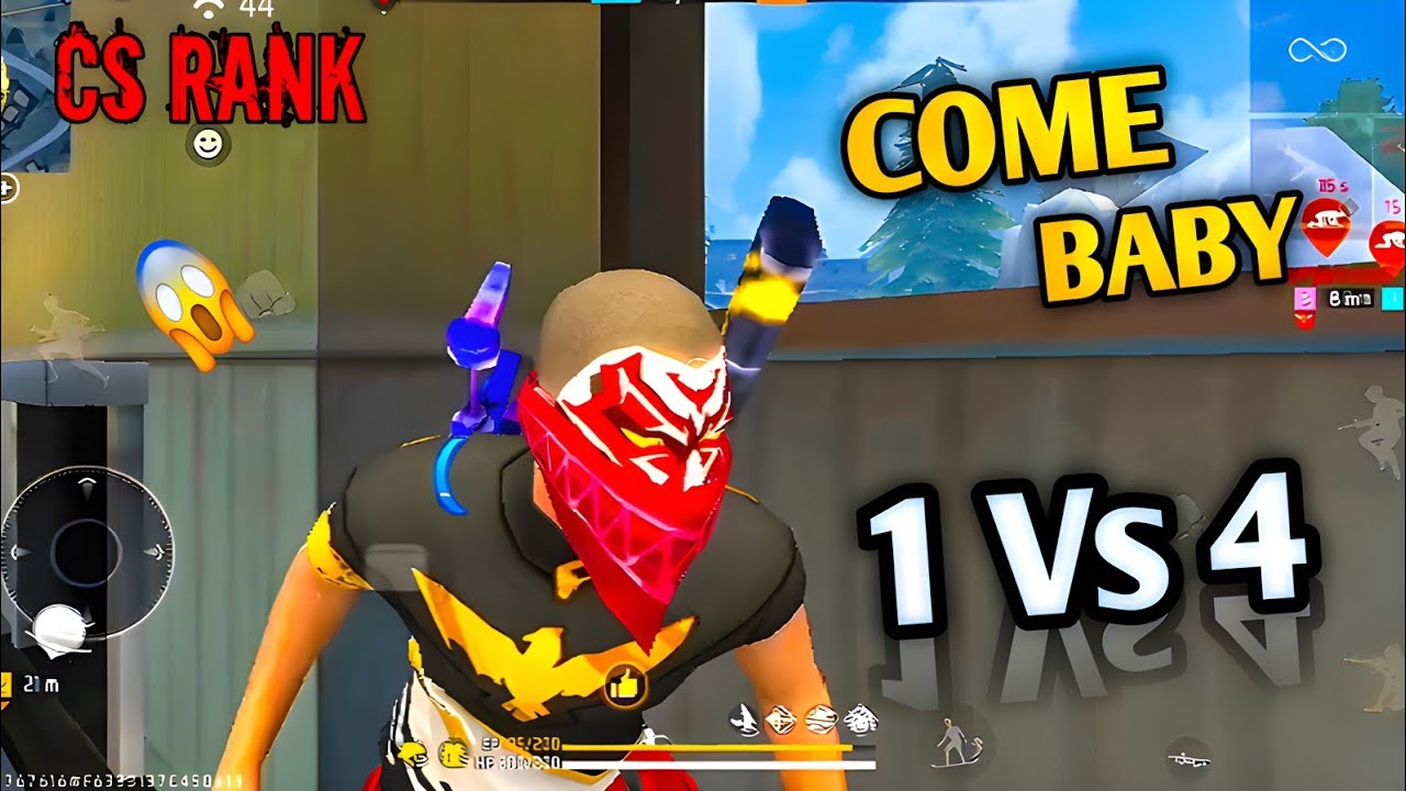 IMPOSSIBLE 1VS4 CLUTCH IN CS RANK | FF GAMEPLAY 
