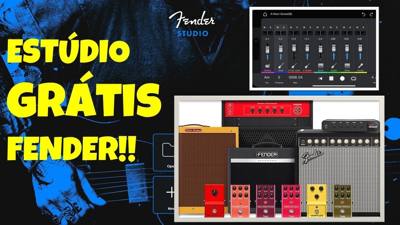 Fender Studio: Amplis e efeitos da Fender inteiramente GRÁTIS