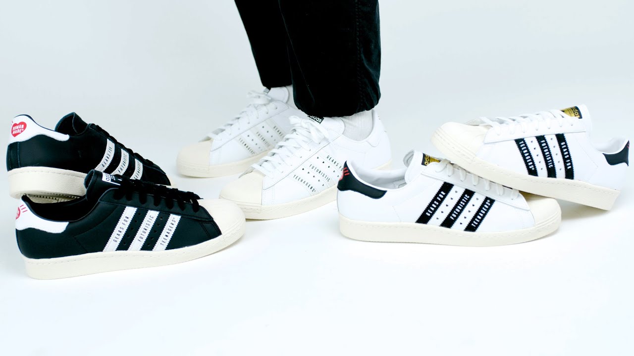 ADIDAS ORIGINALS SUPERSTAR 80S HUMAN MADE - ON FEET LOOK