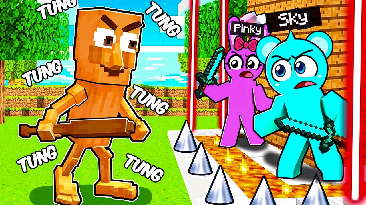 TUNG TUNG TUNG SAHUR vs La Casa M&aacute;s Segura de Minecraft!