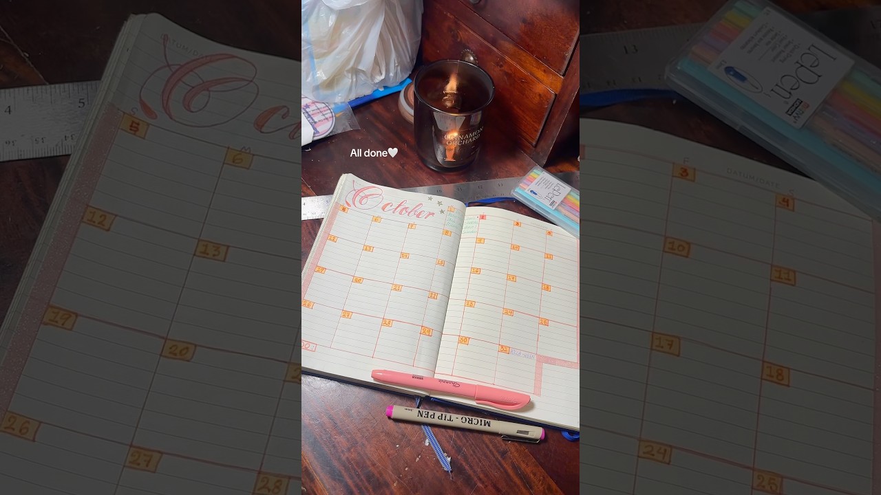 bujo game still going strong #bulletjournal #stationary #bujosetup #octobercalendar #fall #pens