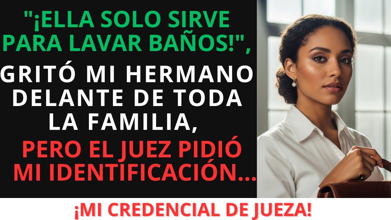 ¡Ella solo sirve para lavar baños!, gritó mi hermano. Hasta que el juez pidió: Dra Mariana, siéntese