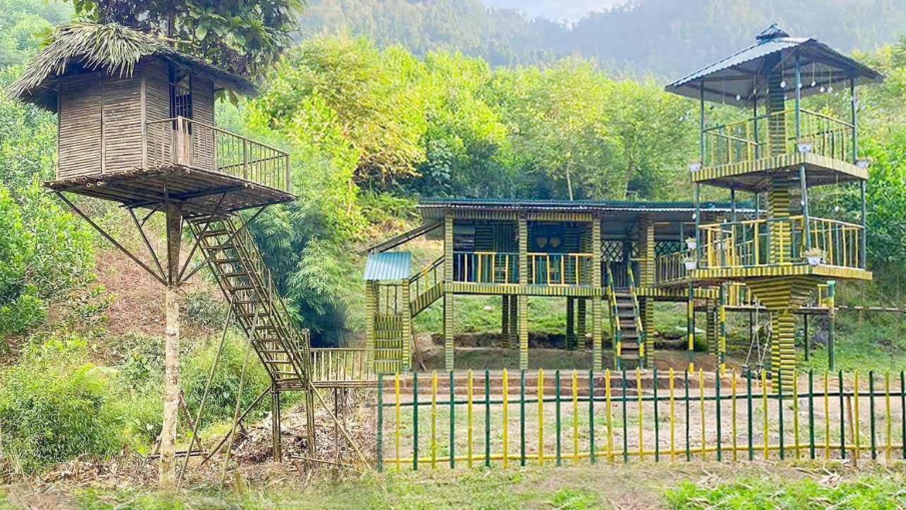 365 DAY Single Mother Building Beautiful Two-story Bamboo House and Developing New Life. Sung Ninh