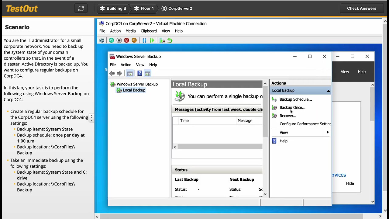 9.5.10 Backup a Domain Controller