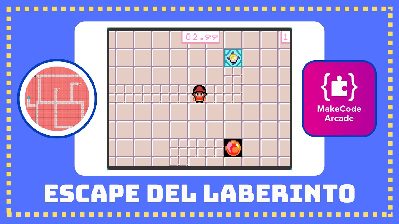 Escape del laberinto - Tutorial MakeCode Arcade español