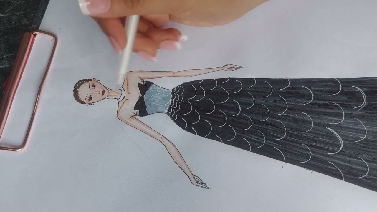 How I Coloring The Beautiful Dress 