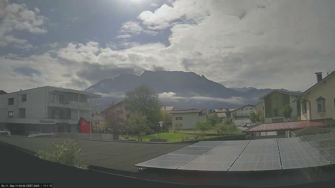 11.09.2025 Wetterkamera Niederndorf (Min: 12.3°C, Max: 20.8°C)